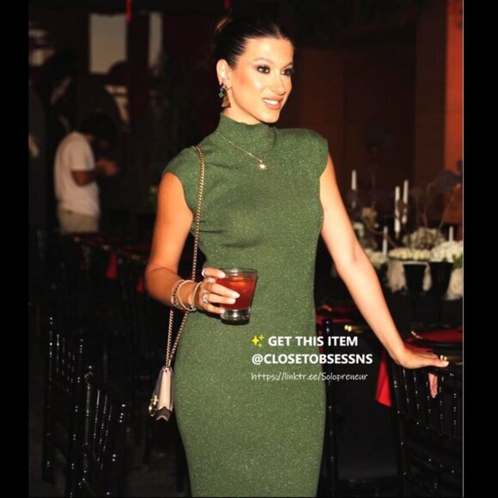Zara Green Sparkle Midi Dress